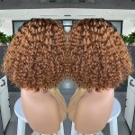 Cross-border E-commerce Exclusively For Ombre Curly Bobo1b30 Human Hair Lace Wig - Image 5