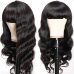 Real Hair Body Headgear Wig With Bangs real hair headgear with bangs - Image 2