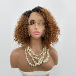 Cross-border E-commerce Exclusively For Ombre Curly Bobo1b30 Human Hair Lace Wig - Image 2