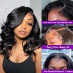 Women's Solid Color Transparent Lace Forehead Wig - Image 7