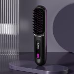 2 In 1 Straight Hair Comb Wireless Hair Straightener Brush Hair Fast Heating Portable Hot Curler USB Charging - Image 8
