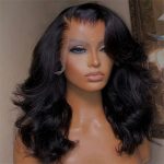 Women's Solid Color Transparent Lace Forehead Wig - Image 4