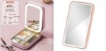 Makeup Storage Box With LED Light Mirror Portable Travel Makeup Cosmetics Storage Box Touch Light Storage Organizer - Image 7