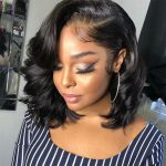 Women's Solid Color Transparent Lace Forehead Wig - Image 3