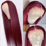 Full Headgear Long Straight Front Lace Wig Smooth Hair - Image 5