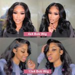 Women's Solid Color Transparent Lace Forehead Wig - Image 6