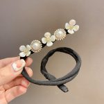 Net Red Pan Hair Pearl Diamond Braided Hair Style Hairpin - Image 7