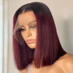 Short Straight 1B-99J Colored Bob Human Hair Wig - Image 2
