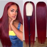 Full Headgear Long Straight Front Lace Wig Smooth Hair - Image 3