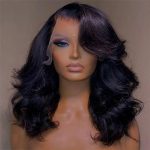 Women's Solid Color Transparent Lace Forehead Wig - Image 2
